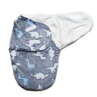 SW112-B: Blue Dino Coral Swaddle Wrap